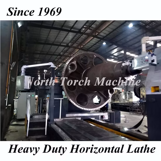 Heavy Duty Horizontal CNC Lathe for Turning Long Wind Power Shaft